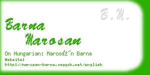 barna marosan business card